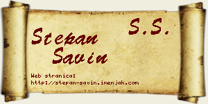 Stepan Savin vizit kartica